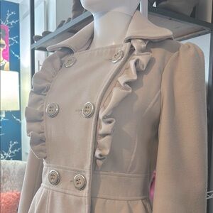 Atmosphere Women's Cream Double-Breasted Pea Coat from the south of France 🇫🇷